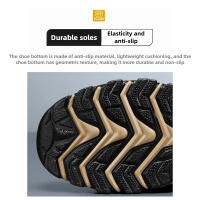 Zapatillas de deporte suaves para hombre, zapatos de senderismo transpirables para caminar al aire libre, calzado de senderismo negro ligero para hombre, zapatos de escalada - details 3
