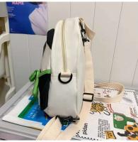 Bolso de hombro multifuncional informal con dibujos animados de Panda 3d para niños, mochila escolar, bolso cruzado con colgante de muñeco de peluche - details 3