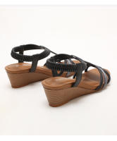 Sandalias romanas de cuña retro para mujer, verano 2025, nuevo estilo étnico, zapatos de viaje ligeros de una sola tira para mujer - details 12