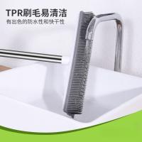 Cepillo de silicona Raspador de pelo suave, cepillo de piso de madera para baño Cepillo de limpieza de alfombras de plástico para pelo de perro y gato - details 1