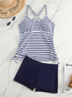 Bikini de dos piezas para mujer, traje de baño Sexy, Bóxer, conjunto de Tankini, ropa de playa - details 10
