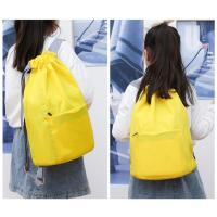 Mochila Impermeable Plegable con Cordón Ligera, Sencilla, Para Exteriores, Camping, Playa, Natación, Bolsas Deportivas Duraderas de Nylon para Yoga - details 18