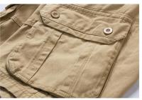 Pantalones cortos cargo con múltiples bolsillos de camuflaje de algodón para hombre - details 1