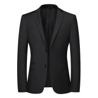 Blazer de Moda para Hombres Color Sólido Estilo Británico Traje de Trabajo Profesional - details 2