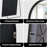 Espejo de Pie Curvado Grande Espejos de Pared con Marco de Aluminio 161 x 52 cm - details 5