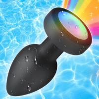 Tapón Anal Vibratorio de Silicona con Base Luminosa, Control Remoto Inalámbrico, Tapón Anal Recargable, Masajeador Anal, Estimulación del Ano del Punto G para Juegos de Cama de Placer para Hombre y Mujer - details 3
