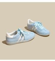 Nuevo verano océano azul suela suave cómodo con cordones de fondo plano estudiante universitario deportes y zapatos de ocio - details 17