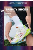 Los zapatos de baloncesto informales para hombre son zapatos deportivos de moda, con un nuevo diseño de suela de goma elástica y parte superior de malla de PU. - details 2