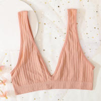 Sujetador sin costuras con cuello profundo para mujer, lencería sexy inalámbrica, bragas para dormir, sujetador push-up unisex, top corto. - details 15