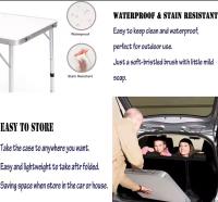 Mesa de Traste Plegable de Aluminio Longitud de 4 pies Ajustable para Acampar, Picnic, Trabajo al Aire Libre - details 4