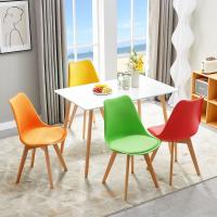Sillas de Comedor Nórdicas Paquete de 4 Diseño Ergonómico con Cojín y Resalto Madera de Haya - details 3