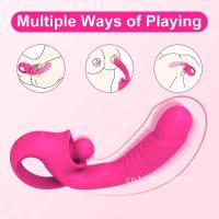 Empaque privado Vibrador Dildo Sexy Para Lamer Vibro Lengua hine Juguetes para Clítoris Varita de Clítoris Masturbador Sexual Sugador Estimulador Punto G Femenino - details 2