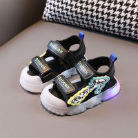 Zapatos de playa anti-retroceso tipo baotou para niños y niñas, zapatos para niños pequeños con suela blanda intermitente para niños - details 14