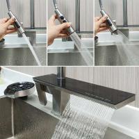 Hot Selg SUS304 grifos de resorte en cascada, rociador de 4 funciones, grifos de cocina, grifo negro con tirador hacia abajo moderno - details 3