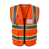 Chaleco de seguridad reflectante de alta visibilidad, chaleco de tráfico transpirable resistente al desgaste, chaqueta segura para ciclismo de moda cómoda - details 1