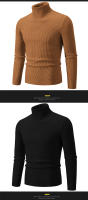 Suéter informal para hombre y mujer, jersey básico elástico de cuello alto, ajustado, cómodo, de punto, para primavera y otoño - details 13