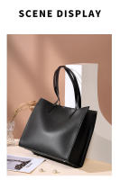 Nueva Bolsa Tote de Nicho para Mujeres de Cuero Genuino de Gran Capacidad, Maletín para Laptop, Bolsa de Viaje de Cuero de Vaca Negro - details 14