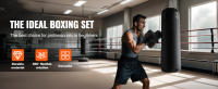 SucceBuy Saco de boxeo de PVC pesado de 4 pies para adultos, juego completo de boxeo con cadenas y guantes, bolsa colgante duradera - details 0