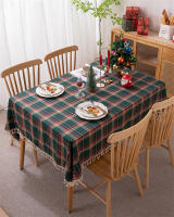 Mantel de Mesa de Cuadros a Cuadros con Borla Cubierta de Mesa sin Arrugas Lavable para Navidad, Fiestas y Año Nuevo - details 21