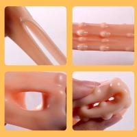 Empaque privado Anillo vibrador estimulador del punto G sexy Granulado para agrandamiento de la manga Juguetes para retrasar la eyaculación del clítoris para hombres Sex Shop - details 5