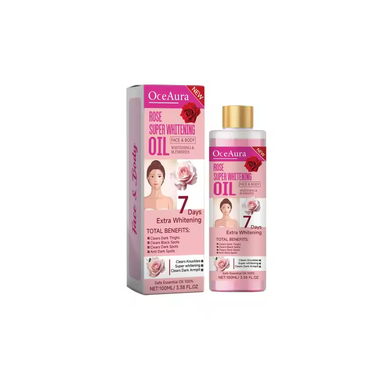 Aceite aclarador corporal para mejorar la embotamiento, lejía, axila, articulación de rodilla, elimina la melanina, calma la piel seca de color amarillo oscuro, ilumina los aceites de cúrcuma - 1