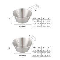 Cuenco plegable de acero inoxidable para exteriores, cocina para acampar, villa, senderismo, VIE, picnic, utensilios - details 9