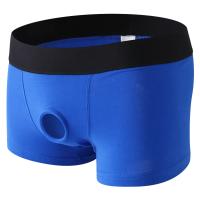 Hombres Calzoncillos Pene Abierto Agujero de la bolsa Boxer Shorts Cockring Bragas Ropa interior de algodón Bóxers hombre - details 11