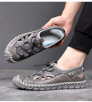 Nuevas Sandalias de Cuero Transpirable para Hombres Estilo Casual de Verano Versátil con Diseño de Hueco - details 14