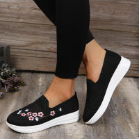 Zapatillas de deporte de malla transpirable para mujer, zapatos cómodos con flores, suaves y sólidos, a la moda, ligeros, 2022 - details 15