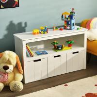 Madera con ruedas y cubos para juguetes de niños, amplio espacio, organizador duradero para - details 1