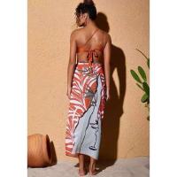 Vacaciones en la playa de verano, dividido con falda, conjunto de bikini estilo push up para mujer, traje de baño sexy de un hombro, traje de baño para mujer - details 8
