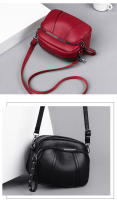 Color sólido moda remaches cremallera señoras teléfono móvil bolso simple suave cuero hombro pequeño bolso cuadrado - details 4