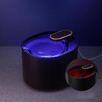 Fuente de agua automática con luz LED para gatos, alimentador silencioso eléctrico, USB, Ultra silencioso, 3L - details 2