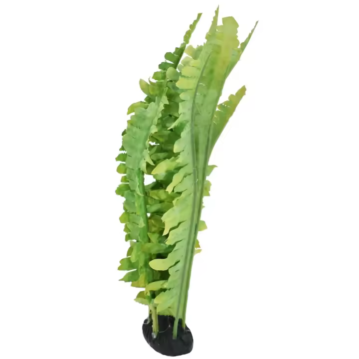 Planta de helecho de seda Artificial verde para reptiles, decoración de Acuario, pecera - 1