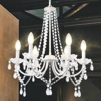 Lámpara de Techo de Madera de 5 Luces Lámpara Colgante Rústica Blanca Envejecida para Comedor, Dormitorio, Cocina - details 7