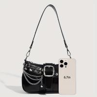 Bolso cruzado inspirado en Y2K Diseño único de platino, cierre magnético, encaminado en poliéster, ideal para estilo de calle y fiestas - details 2