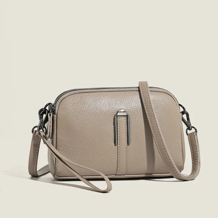 Bolso De Hombro Para Mujer De Cuero Genuino 2023 Lujo Bolso Cruzado De Mula Moda Bolsa Mensajera Para Teléfono - 1