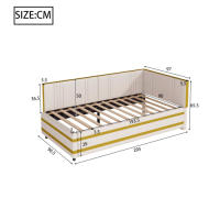 Sofá cama de terciopelo Multifuncional 90*200 Marco de muebles para el hogar Terciopelo suave - details 2