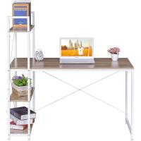 Ordenador, Mesa de Trabajo de Madera y Acero, Roble+Blanco, TSB01whe - details 2