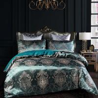 Juego de Ropa de Cama de Lujo Jacquard Cubierta de Edredón Moderna de Sátin Alta Gama para Boda - details 51