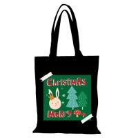 Bolso de compras para hombre de dibujos animados, bolso de mano de lona, ​​regalo de Año Nuevo, Feliz Navidad, bolso de compras, bolsos para mujer, bolso ecológico - details 8