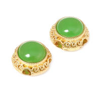 5 uds. De cuentas redondas de latón de Color dorado mate, estilo Vintage, pulseras de cuentas nepalesas, cuentas espaciadoras, suministros para fabricación de joyas, accesorios Diy - details 42