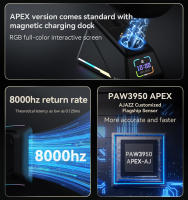 AJAZZ Ratón de Juegos Ultraligero 8Khz Carga Magnética de Pantalla RGB Sensor Óptico de 30K dpi - details 1