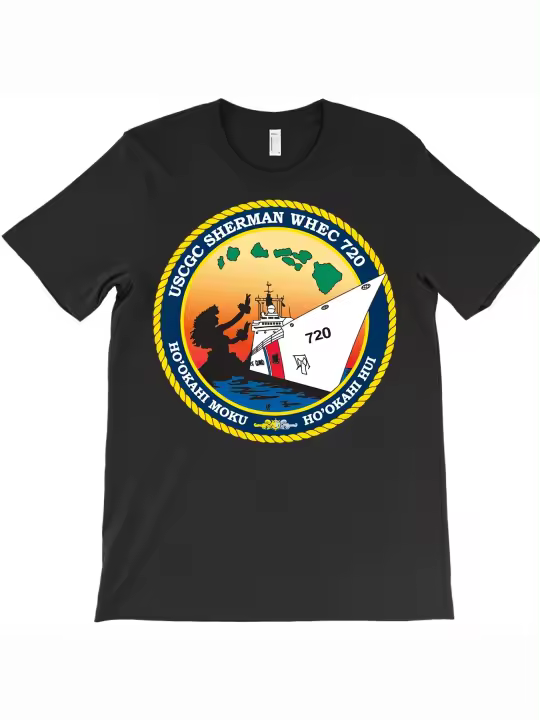 Camiseta USCCG Sherman, regalo para papá, manga corta con cuello redondo suave y cómoda, 230g - 1