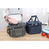 Bolsa de almuerzo con aislamiento grande portátil de 15L, color negro, impermeable, a prueba de fugas, gruesa, de mano, para llevar al hombro, pícnic al aire libre - details 5