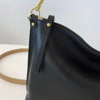 Bolso tote de cuero genuino de grano superior para mujer - Bolso convertible de hombro y bandolera |   Diseño minimalista y elegante, bolso premium para desplazamientos diarios, trabajo y viajes |   Transporte multidireccional: mano, hombro, muñeca |   Al - details 24