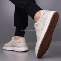 Nuevos zapatos de moda + zapatos casuales clásicos de marca de diseño de lujo de alta calidad deportivos blancos puros de cuero genuino para hombres - details 1