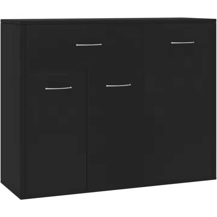 Mara Contrachapada Auxiliar Cajonera Mueble Bajo 3 Puertas Auxiliar Salón Oficina Blanco - 1