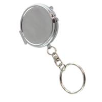Espejo cosmético de doble cara con forma cuadrada ovalada y corazón redondo, llavero plegable de Metal, Mini espejo de maquillaje - details 3