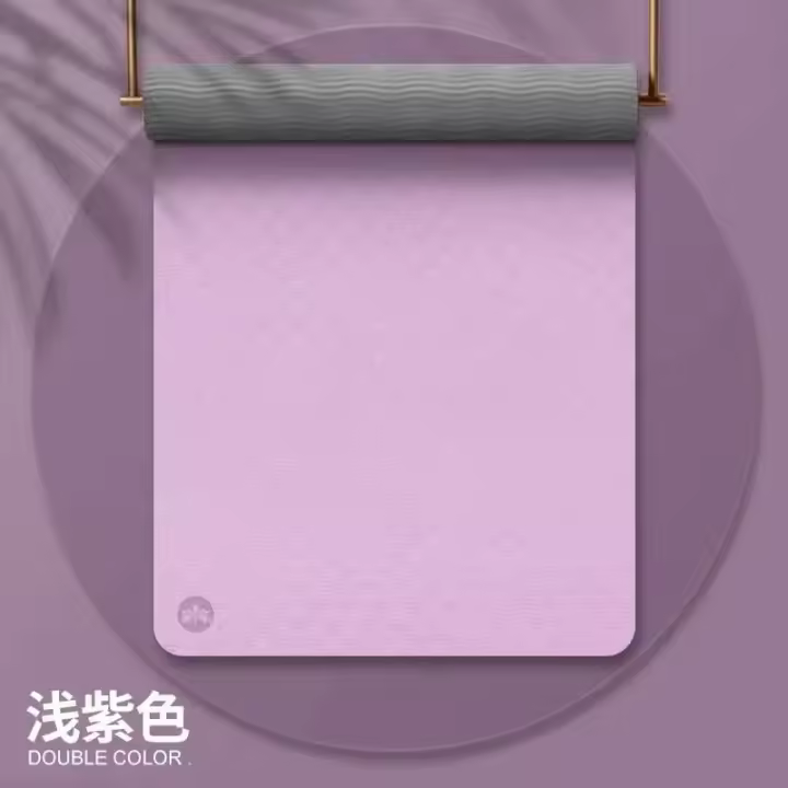 Estera de yoga Tpe con absorción de impactos, esteras deportivas silenciosas antideslizantes de 61cm engrosadas y ensanchadas - 1